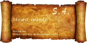 Strahl Anikó névjegykártya